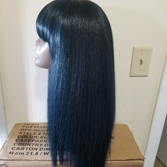 Dark Teal China Bang Wig - Picture 2 of 3